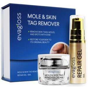 Evagloss Advanced Skin Tag Remover and Mole Remover Cream with Repair Gel